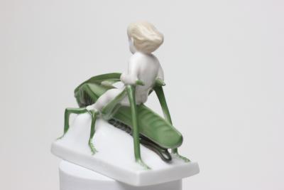  Rosenthal Rosenthal Porcelain Figure of a Ground Fairy Riding a Grasshopper 1920 Germany