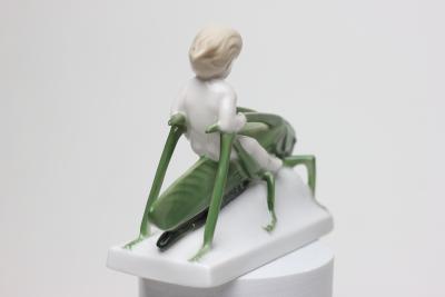  Rosenthal Rosenthal Porcelain Figure of a Ground Fairy Riding a Grasshopper 1920 Germany
