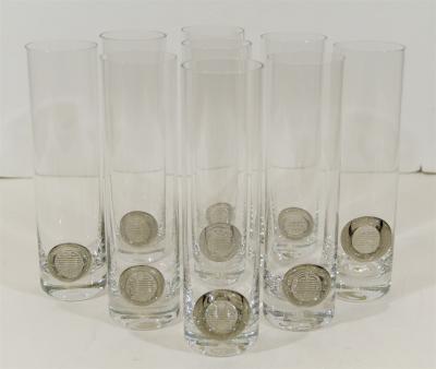  Rosenthal Rosenthal Shou Medallion Crystal Beer Glasses