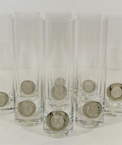  Rosenthal Rosenthal Shou Medallion Crystal Beer Glasses