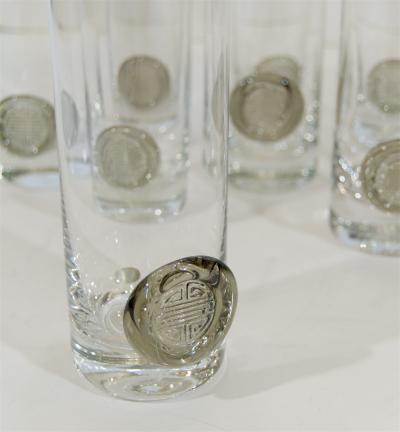  Rosenthal Rosenthal Shou Medallion Crystal Beer Glasses
