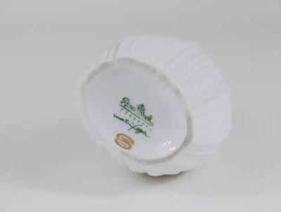  Rosenthal Rosenthal White Relief Striped Porcelain Vase by Martin Freyer Germany 1960s