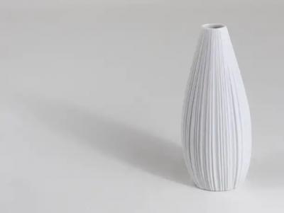  Rosenthal Rosenthal White Relief Striped Porcelain Vase by Martin Freyer Germany 1960s