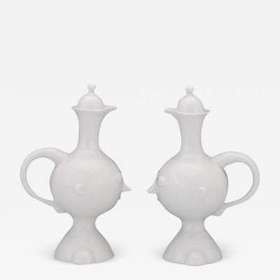  Rosenthal Rosenthal Wiinblad Vintage Porcelain Olive Oil Vinegar Cruet Set 1960s 1970s