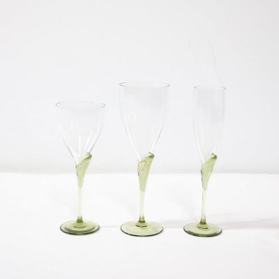  Rosenthal Set of 36 Papyrus Pattern Rosenthal Water Wine and Champagne Crystal Stemware