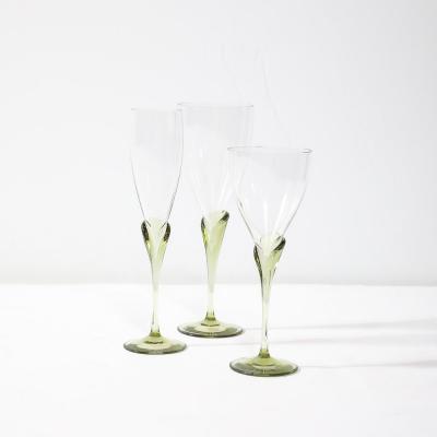  Rosenthal Set of 36 Papyrus Pattern Rosenthal Water Wine and Champagne Crystal Stemware