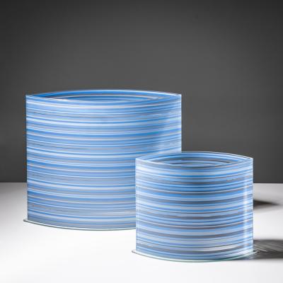  Rosenthal Set of Three Blue Vases by Rosenthal 20th Century