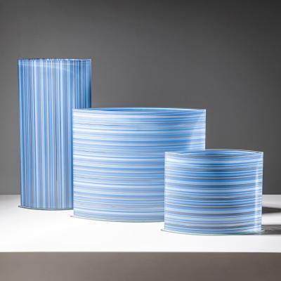  Rosenthal Set of Three Blue Vases by Rosenthal 20th Century