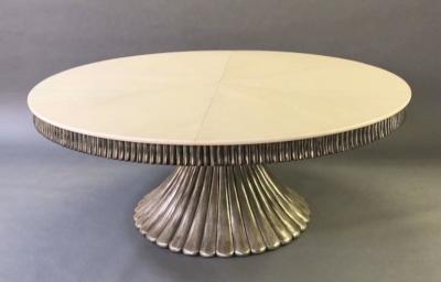  Rossi Evolution Table Art Deco White Lacewood Top