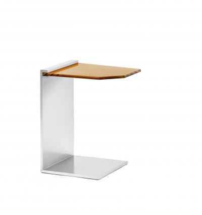  Rottet Collection FLOAT C TABLE with Sophie Mallebranche Woven Metal Glass Top