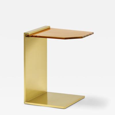  Rottet Collection FLOAT C TABLE with Sophie Mallebranche Woven Metal Glass Top