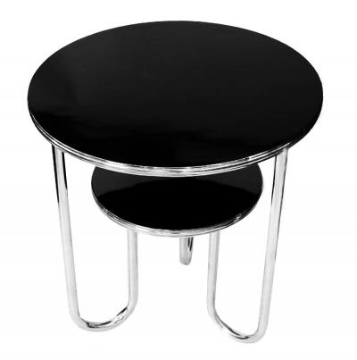  Royal Chrome Original Streamline Art Deco Chrome Side Table by Royal Chrome
