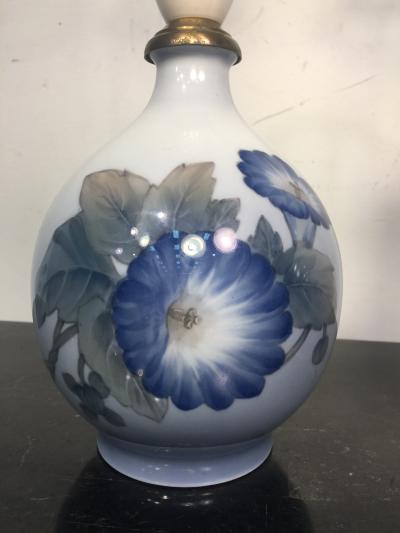  Royal Copenhagen ART DECO ERA CERAMIC CORNFLOWER LAMPS BY ROYAL COPENHAGEN