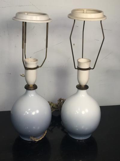  Royal Copenhagen ART DECO ERA CERAMIC CORNFLOWER LAMPS BY ROYAL COPENHAGEN