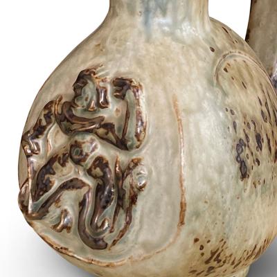  Royal Copenhagen Duo of Medievalist Vases in Sung Glaze by Bode Willumsen