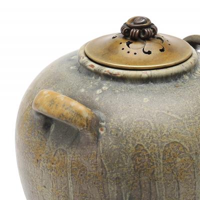  Royal Copenhagen Exceptional Large Vase with Bronze Lid by Patrick Nordstrom