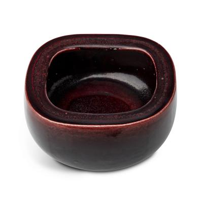  Royal Copenhagen Exceptional Organically Modeled Bowl in Oxblood Glaze by Eva Staehr Nielsen