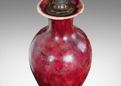  Royal Copenhagen Exceptional Table Lamp in Oxblood Glaze by Patrick Nordstr m
