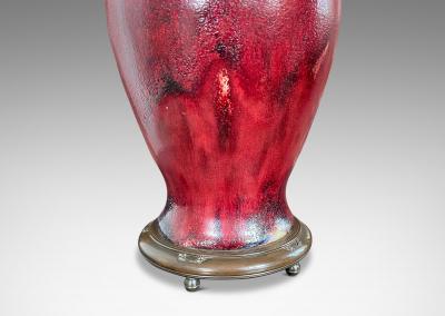 Royal Copenhagen Exceptional Table Lamp in Oxblood Glaze by Patrick Nordstr m