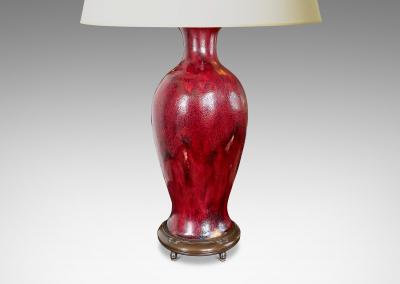  Royal Copenhagen Exceptional Table Lamp in Oxblood Glaze by Patrick Nordstr m
