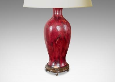  Royal Copenhagen Exceptional Table Lamp in Oxblood Glaze by Patrick Nordstr m