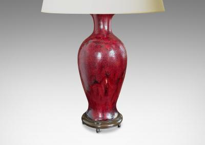  Royal Copenhagen Exceptional Table Lamp in Oxblood Glaze by Patrick Nordstr m