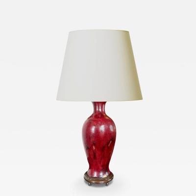  Royal Copenhagen Exceptional Table Lamp in Oxblood Glaze by Patrick Nordstr m