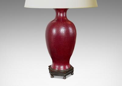  Royal Copenhagen Exceptional Table Lamp in Oxblood Glaze by Royal Copenhagen