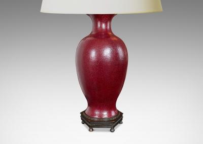  Royal Copenhagen Exceptional Table Lamp in Oxblood Glaze by Royal Copenhagen