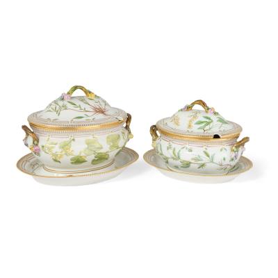  Royal Copenhagen Extensive Royal Copenhagen Flora Danica Porcelain Dinner Service