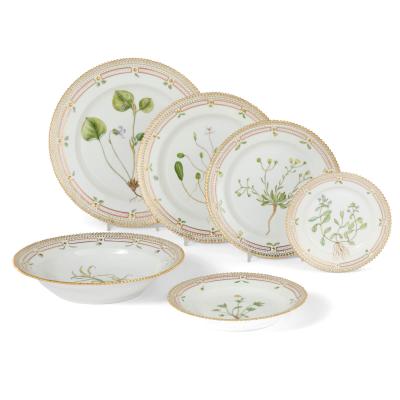  Royal Copenhagen Extensive Royal Copenhagen Flora Danica Porcelain Dinner Service