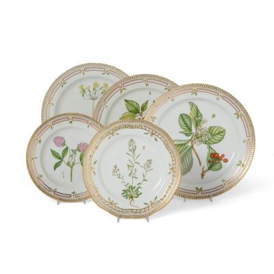  Royal Copenhagen Extensive Royal Copenhagen Flora Danica Porcelain Dinner Service