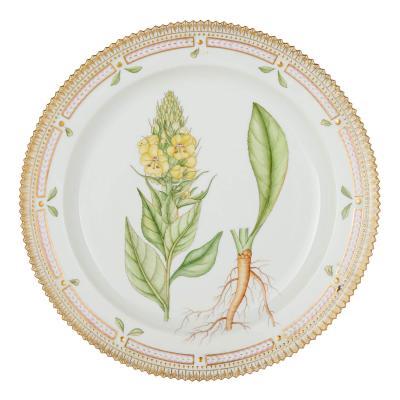  Royal Copenhagen Four Royal Copenhagen Flora Danica Porcelain Serving Plates