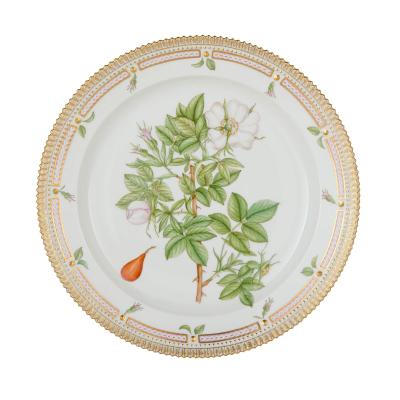  Royal Copenhagen Four Royal Copenhagen Flora Danica Porcelain Serving Plates