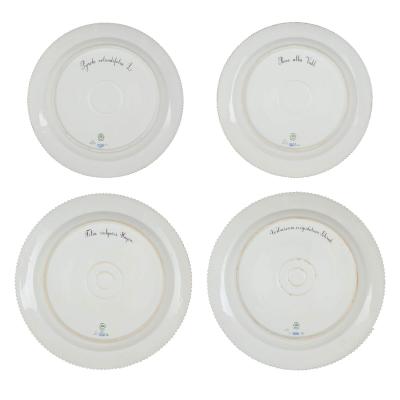  Royal Copenhagen Four Royal Copenhagen Flora Danica Porcelain Serving Plates