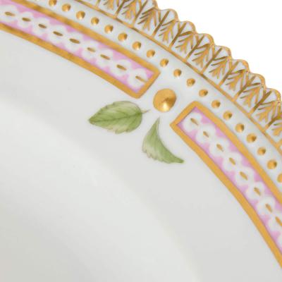  Royal Copenhagen Four Royal Copenhagen Flora Danica Porcelain Serving Plates