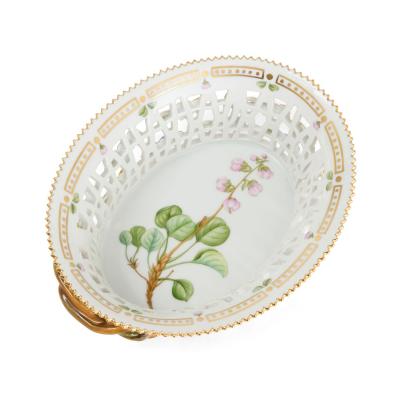  Royal Copenhagen Pair of Royal Copenhagen Flora Danica Porcelain Fruit Baskets