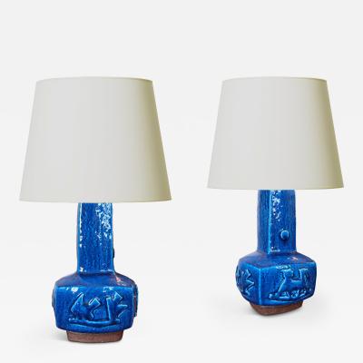  Royal Copenhagen Pair of Table Lamps by J rgen Mogensen