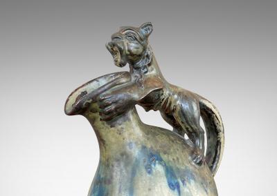  Royal Copenhagen Pitcher Vase With Lion Form by Bode Willumsen for Royal Copenhagen