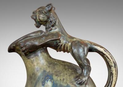  Royal Copenhagen Pitcher Vase With Lion Form by Bode Willumsen for Royal Copenhagen