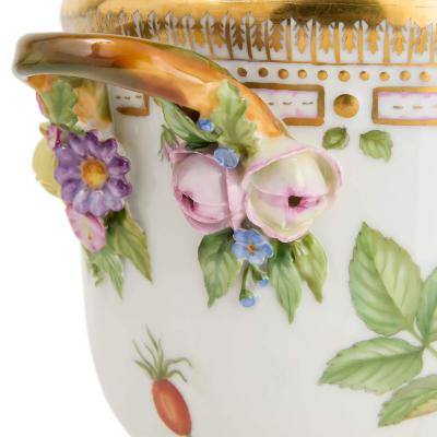  Royal Copenhagen Set of Four Royal Copenhagen Flora Danica Porcelain Cache Pots