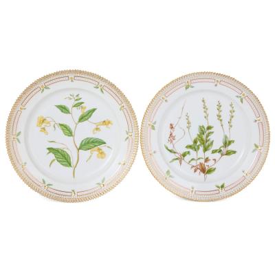  Royal Copenhagen Two Danish porcelain Royal Copenhagen Flora Danica serving plates