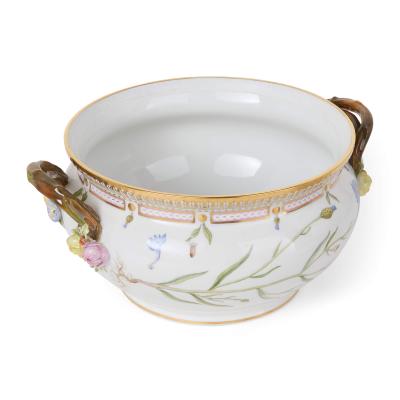  Royal Copenhagen Two Flora Danica Danish porcelain tureens with stands by Royal Copenhagen