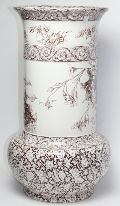  Royal Doulton Royal Doulton Burslem Japonisme Style Ceramic Umbrella Stand 1890 England