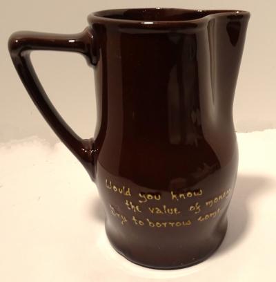  Royal Doulton Royal Doulton Kingsware Jug with Pub Drinker and Saying