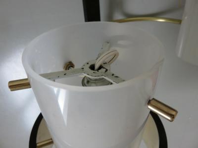  Royal Lumi res Double wall lamp perspex brass and lacquered metal Ed Lunel France circa 1960