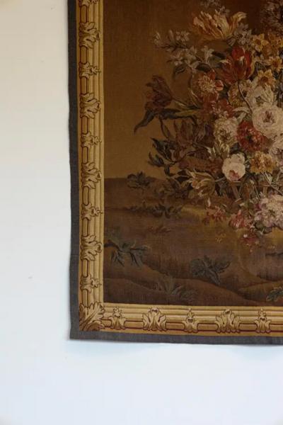  Royal Manufacture of Aubusson French 19th Century Aubusson Tapestry Depicting a Lively Bouquet of Flowers