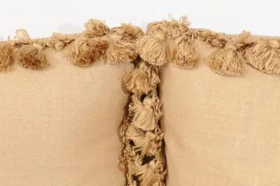  Royal Manufacture of Aubusson French 19th Century Aubusson Woven Tapestry Pillow with Roses and Tassels