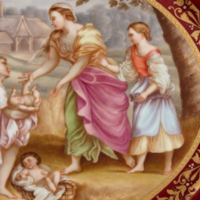  Royal Vienna Porcelain 19th Century oval porcelain plaque by Royal Vienna