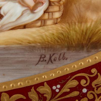  Royal Vienna Porcelain 19th Century oval porcelain plaque by Royal Vienna
